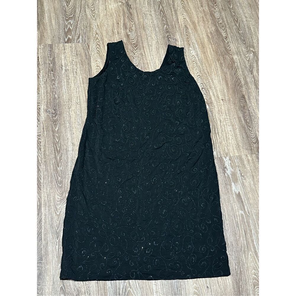 Onyx Nite beaded sheath dress formal 20 2X party cocktail formal